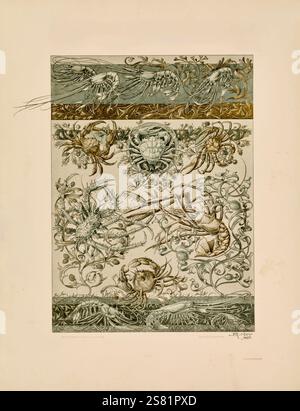 Anton Seder - l'animale nelle arti decorative - intricati disegni Art Nouveau - 1896 - granchi Foto Stock