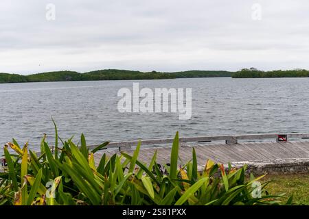Vista del Biscayne Bay National Park dal Visitors Center a gennaio Foto Stock