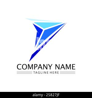 Freccia illustrazione vettoriale Logo icona del modello di progettazione Illustrazione Vettoriale