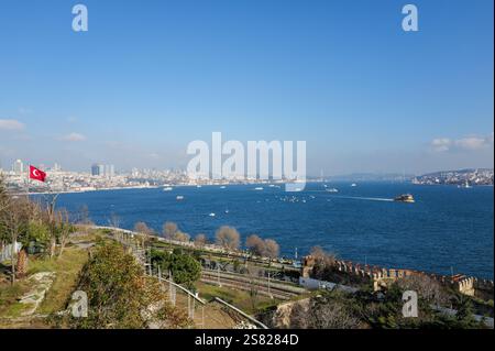 Siti intorno a Galata e Sirkeci nella storica Istanbul, Turchia Foto Stock