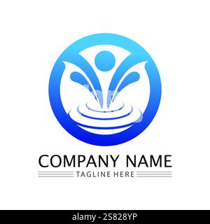Persone icona gruppo di lavoro Vector logo illustrazione disegno Illustrazione Vettoriale