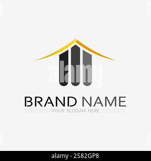Logo aziendale e finanziario e logo marketing Design illustrativo vettoriale Illustrazione Vettoriale