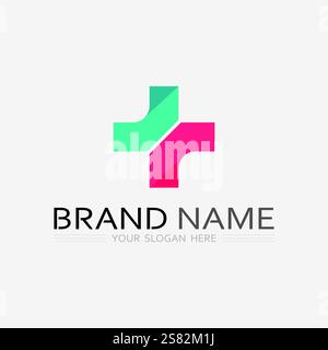 protezione della salute con schermo logo modello vettoriale per il medico o compagnia assicurativa-vettore Illustrazione Vettoriale