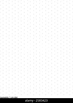 Carta per grafici 1 centimetro di punti modello stampabile formato notebook A4. Rappresentare graficamente la griglia grigia per college, riviste, diario o linea della griglia di ingegneria matematica Illustrazione Vettoriale