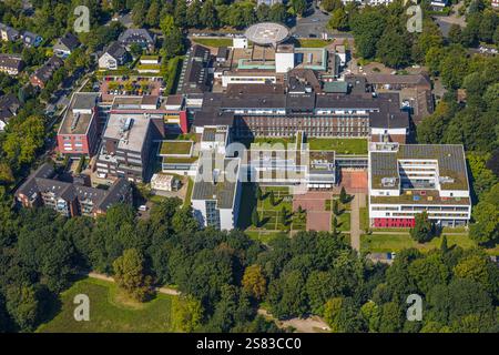 Vista aerea, Bergmannsheil e Kinderklinik Buer gGmbH con eliporto, Buer, Gelsenkirchen, regione della Ruhr, Renania settentrionale-Vestfalia, Germania Foto Stock