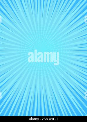 Raffiche concentrate di linee dinamiche e punti mezzitoni creano un potente effetto visivo, perfetto per fumetti e disegni grafici vivaci, evocativi Illustrazione Vettoriale