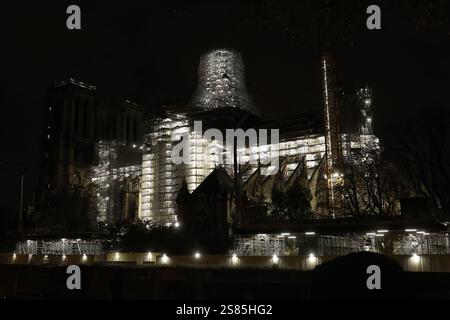 Restauro della Cattedrale di Notre Dame, Parigi, Francia Foto Stock