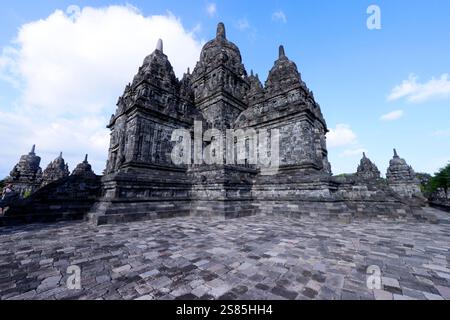 Candi Sewu, parte di Prambanan, tempio indù del IX secolo, UNESCO, Giava, Indonesia Foto Stock