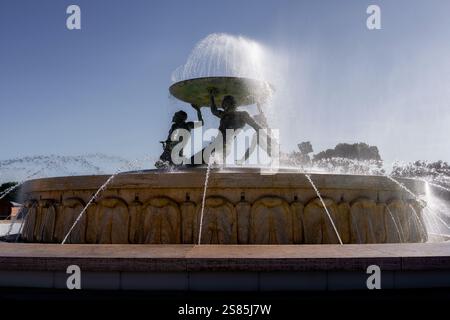 Fontana del Tritone, Valletta, Malta Foto Stock
