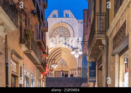 Cattedrale metropolitana e basilica di Santa Thecla, Tarragona, Catalogna, Spagna Foto Stock