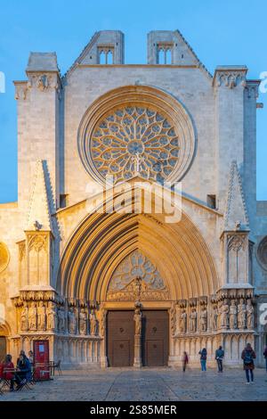Cattedrale metropolitana e basilica di Santa Thecla, Tarragona, Catalogna, Spagna Foto Stock