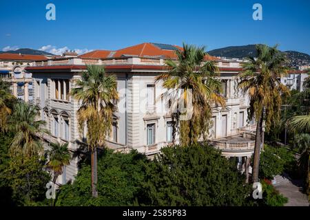 Villa Massena sulla Promenade des Anglais, Nizza, UNESCO, Alpi marittime, Costa Azzurra, Provenza, Francia Foto Stock