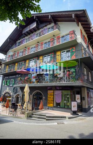 Centro storico di Attersee sul lago Atterss nelle Alpi austriache Foto Stock