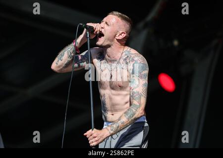 Clisson (Francia nord-occidentale), 29-30 giugno 2024: rock festival HellFest 2024, band High Vis sul palco Foto Stock