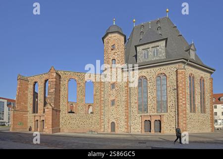 Chiesa olandese vallone, costruita nel 1608, rovina, doppia chiesa, Hanau, Assia, Germania, Europa Foto Stock