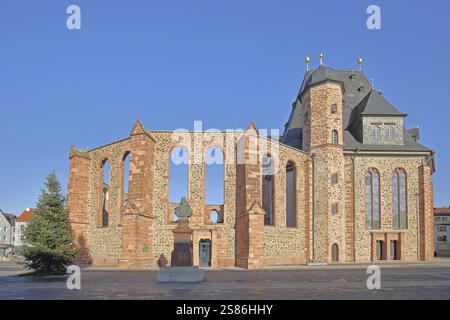 Chiesa olandese vallone, costruita nel 1608, rovina, doppia chiesa, Hanau, Assia, Germania, Europa Foto Stock