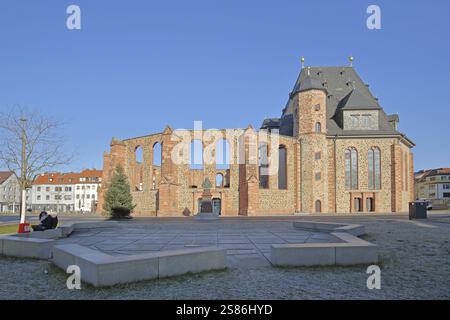 Chiesa olandese vallone, costruita nel 1608, rovina, doppia chiesa, Hanau, Assia, Germania, Europa Foto Stock