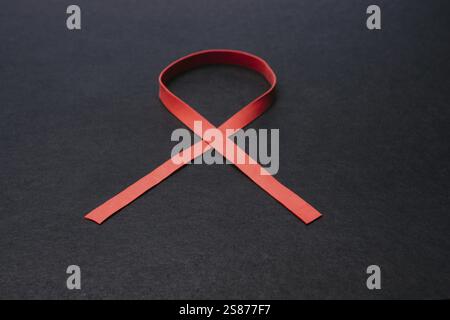 Concetto per la giornata mondiale dell'AIDS. HIV, giornata mondiale dell'AIDS, nastro di sensibilizzazione Foto Stock