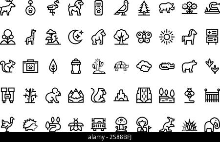 Raccolta di icone vettoriali di alta qualità con traccia modificabile. Ideale per progetti professionali e creativi Illustrazione Vettoriale