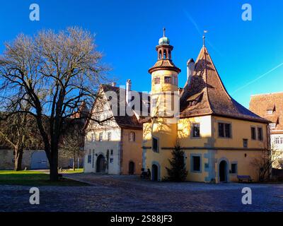 Rothenburg ob der Tauber - grazioso villaggio in Baviera, Germania. Foto Stock