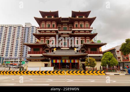 Singapore - 23 ottobre 2019: Tempio e museo della reliquia del dente del Buddha Foto Stock
