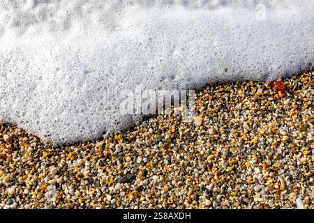 Ciottoli sulla spiaggia, Mitchell Rocks, regione di Otago, nuova Zelanda Foto Stock