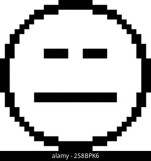 Icona del sorriso pixel art Illustrazione Vettoriale