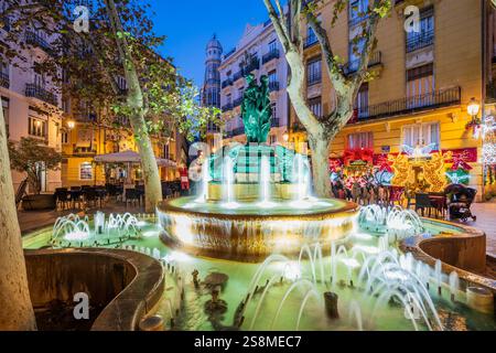 Plaza Rodrigo Botet, Valencia, Comunità Valenciana, Spagna Foto Stock