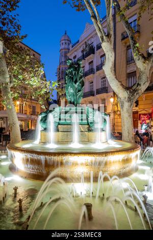 Plaza Rodrigo Botet, Valencia, Comunità Valenciana, Spagna Foto Stock