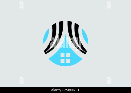 Real Estate Logo Design Professional & Classic Illustrazione Vettoriale