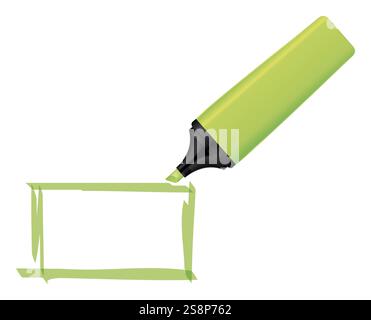 Una immagine di un neon verde marcatore di testo Foto Stock