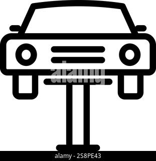 Vettore icona sollevatore auto. Adatto per applicazioni mobili, applicazioni Web e supporti di stampa. Illustrazione Vettoriale