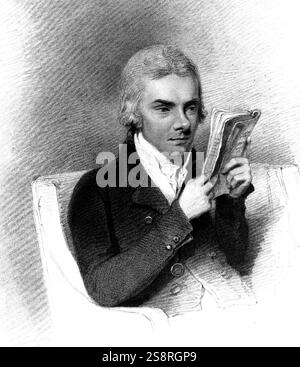 Ritratto di William Wilberforce (1759-1833) un politico inglese, filantropo e un leader del movimento per sradicare la tratta degli schiavi. Datata del XIX secolo Foto Stock
