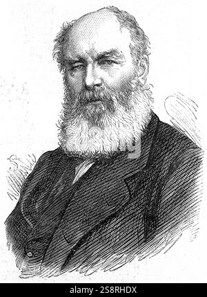 Ritratto di Baldwin Wake Walker (1802-1876) un geometra britannico della marina britannica. Datata del XIX secolo Foto Stock