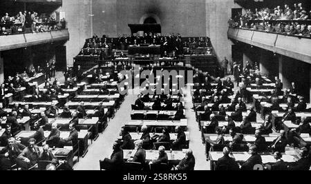 Fotografia scattata durante la Seconda Assemblea della lega delle nazioni a Ginevra. In data xx secolo Foto Stock