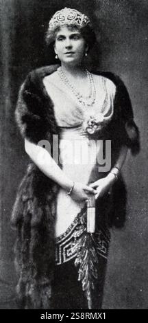 Fotografia di Victoria Eugenia di Battenberg (1887-1969) regina di Spagna come la moglie del re Alfronso XIII. In data xx secolo Foto Stock