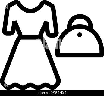 Vettore icona Ladies Shopping. Adatto per applicazioni mobili, applicazioni Web e supporti di stampa. Illustrazione Vettoriale