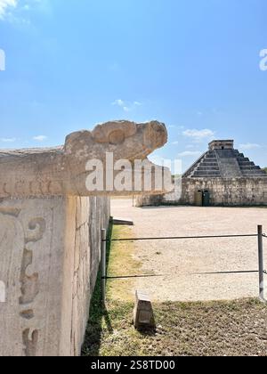 Tempio Kukulcan a Chichen Itza Foto Stock