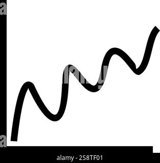 Vettore icona grafico a forma di campana. Adatto per applicazioni mobili, applicazioni Web e supporti di stampa. Illustrazione Vettoriale
