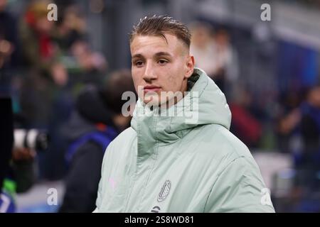 Milano, Italia. 22 gennaio 2025. Champions League, 7° giorno, Giuseppe Meazza, Milano, Milano - Girona, nella foto: durante la partita di calcio AC Milan vs Girona FC, UEFA Champions League a Milano, Italia, 22 gennaio 2025 credito: Agenzia fotografica indipendente/Alamy Live News Foto Stock