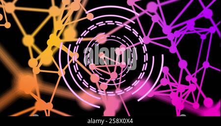 Immagine della rete di connessioni che superano la scansione dell'area di validità Foto Stock