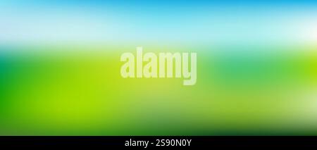 una miscela di blu cielo e verde vibrante sfondo astratto gradiente è una rappresentazione visiva della bellezza della natura Illustrazione Vettoriale