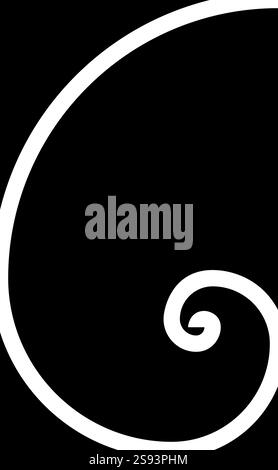 Sezione Golden ratio simbolo geometria sacra proporzioni icona colore nero immagine immagine piatta stile semplice Illustrazione Vettoriale