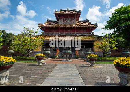 Edifici storici nella cittadella imperiale hue Vietnam Foto Stock