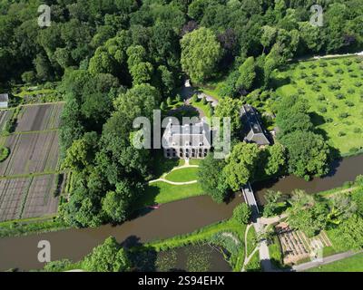 Veduta aerea dell'area verde di Oud Amelisweerd a Utrecht, Paesi Bassi Foto Stock
