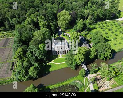 Veduta aerea dell'area verde di Oud Amelisweerd a Utrecht, Paesi Bassi Foto Stock