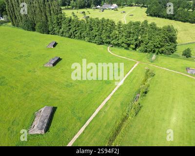 Veduta aerea dell'area verde di Oud Amelisweerd a Utrecht, Paesi Bassi Foto Stock