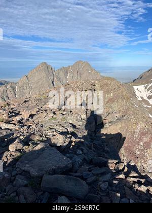 Humboldt Peak e South Colony Lakes Trail a Sangre De Cristo Wilderness, Colorado, USA Foto Stock