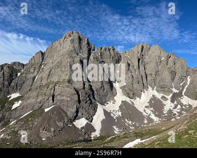 Humboldt Peak e South Colony Lakes Trail a Sangre De Cristo Wilderness, Colorado, USA Foto Stock