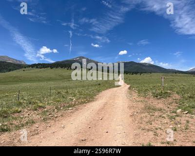 Humboldt Peak e South Colony Lakes Trail a Sangre De Cristo Wilderness, Colorado, USA Foto Stock